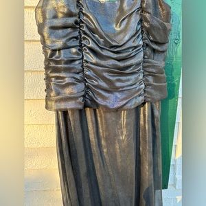 Prom, New Years, Women’s size 11/12 dress, long gown dark grey leather look